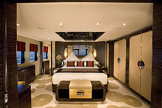 Megayacht Guest Bedroom Interior