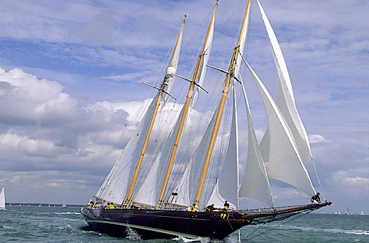 Classic Three Masted Sailboat